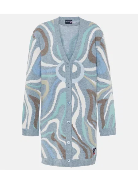 Cardigan Pucci de lână albastru