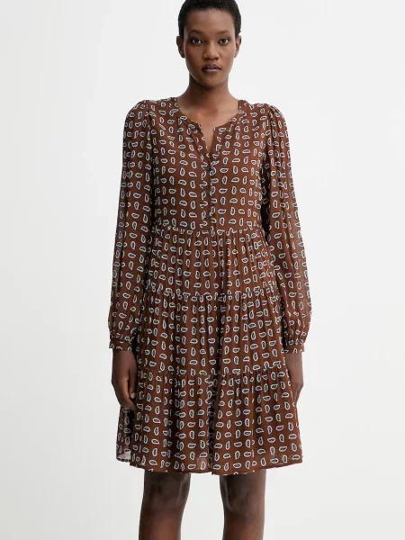 Marc O'Polo rochie din mini evazați maro