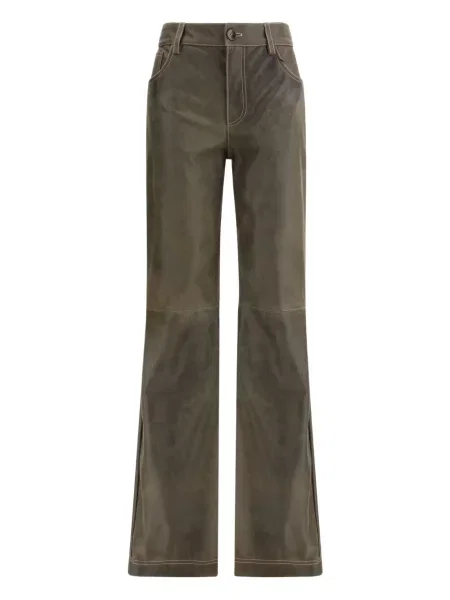 Pantaloni Etro din piele maro