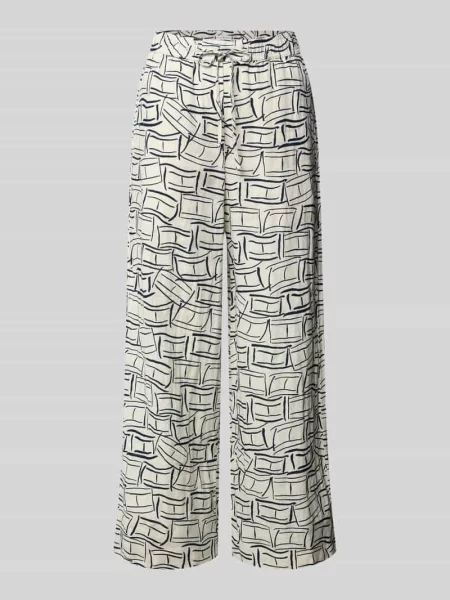 Spodnie o kroju loose fit o szerokości z czystego lnu Tommy Hilfiger beżowe