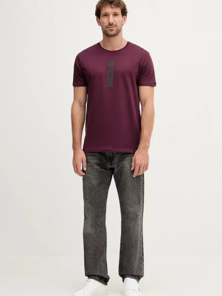 Kratka majica Alpha Industries bordo