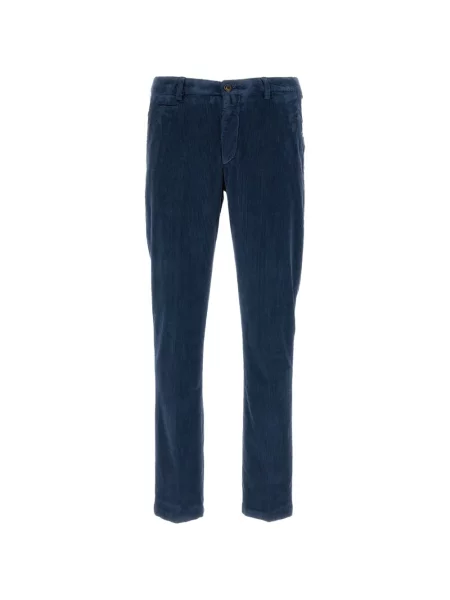 Pantaloni Briglia 1949 de catifea cord albastru