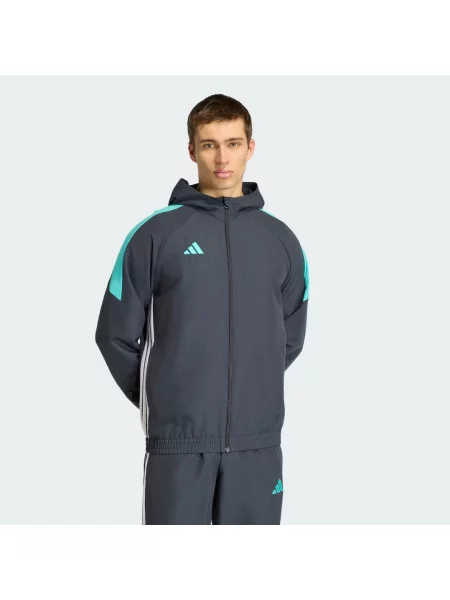 TKANÁ MIKINA SKAPUCÍ TIRO 26 ESSENTIALS bílá
