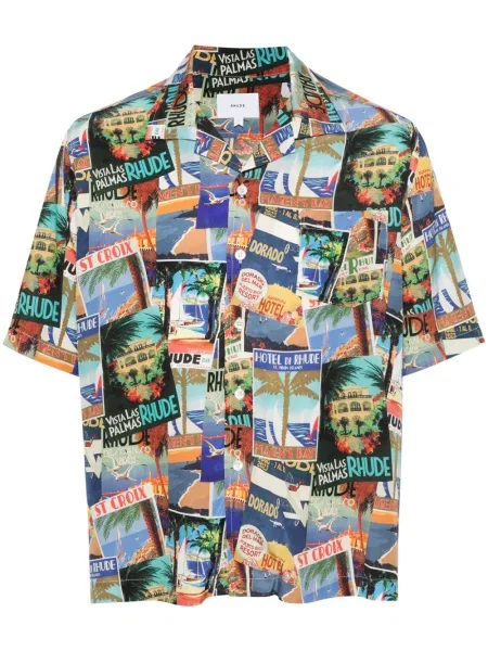 Cămașă Rhude cu imagine albastru