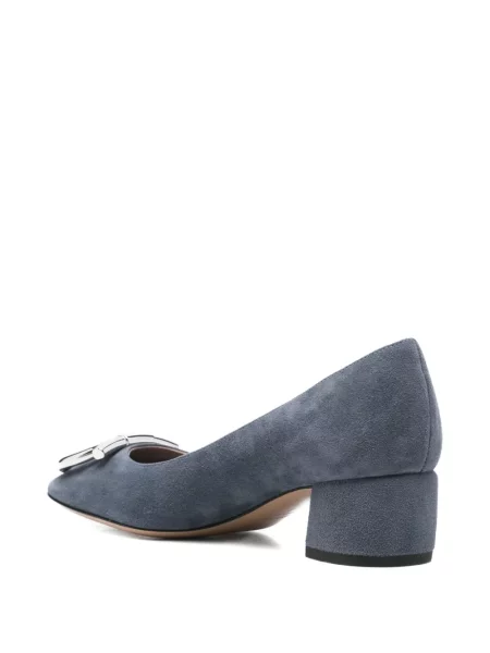 Pantofi cu toc Ferragamo cu cataramă albastru