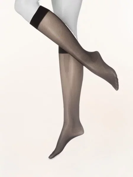 Wolford Jemné Podkolenky Satin Touch 3 Páry V Balení black černé