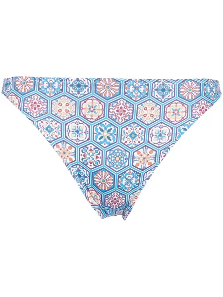 Bikini Solid & Striped w paski niebieski