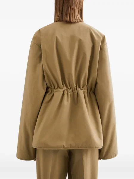 Geacă Jil Sander cu broderie maro