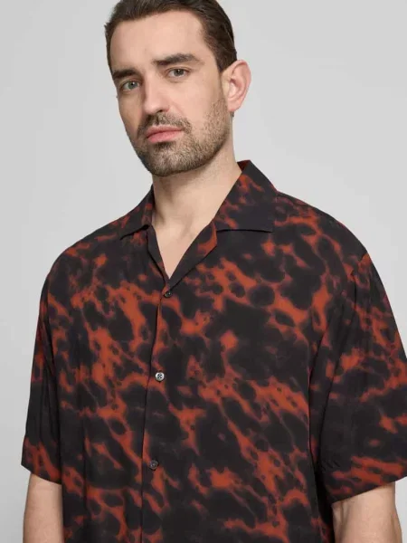 Koszula casualowa o kroju relaxed fit z czystej model ESPINO' Hugo czarna