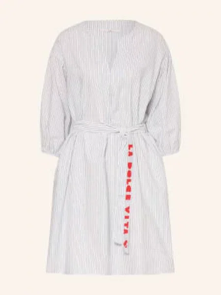 Lanius Sukienka Z Rękawami blau biała