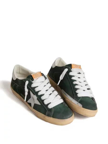 Кожени маратонки Golden Goose зелено