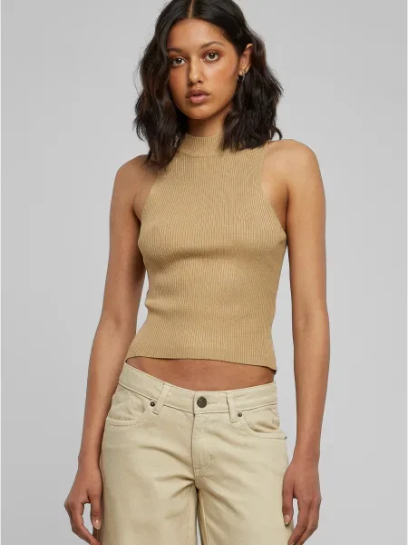 Heláncă Urban Classics tricotate scurtă bej