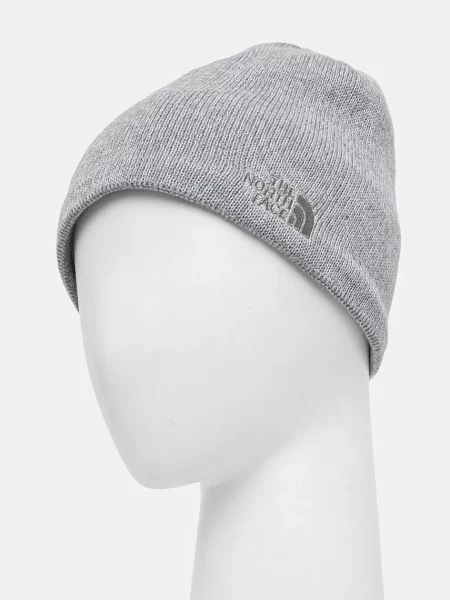The North Face czapka z domieszką wełny Jim Beanie z cienkiej dzianiny szary