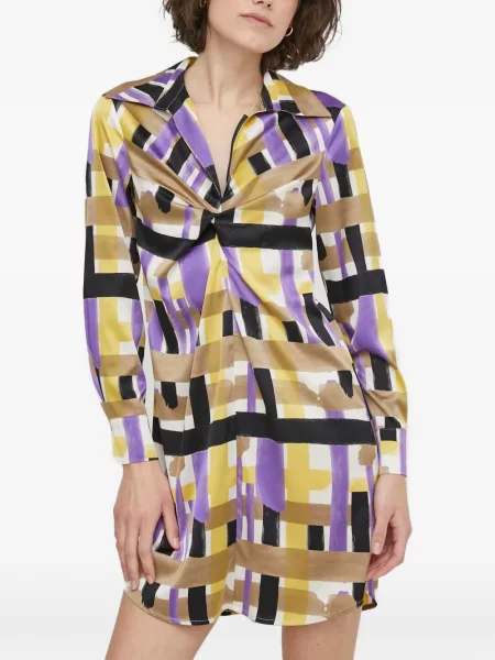 Rochie mini Sisley cu imagine violet