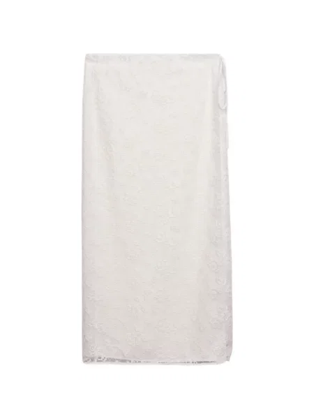 Maxi fusta maxi Msgm din dantelă cu legături alb