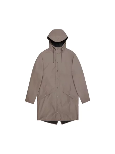 Rains kurtka przeciwdeszczowa Long Jacket W3 brązowa