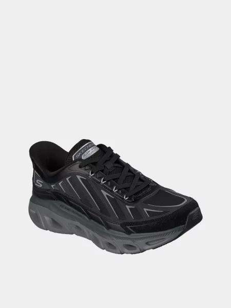 Кожаные повседневные кроссовки Skechers черные