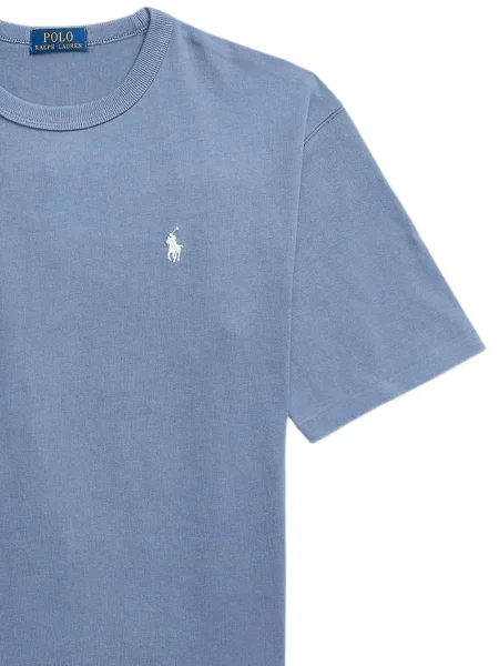 Șapcă Polo Ralph Lauren din fleece cu dungi cu volane albastru