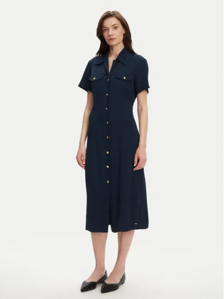 Tommy Hilfiger Rochie tip cămașă Bleumarin albastru