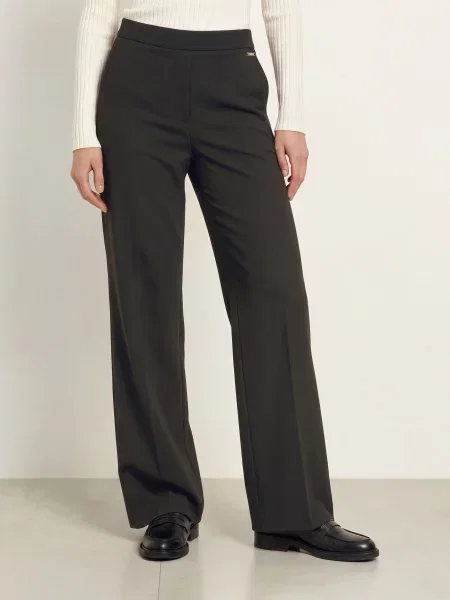 Calvin Klein Žerzejové Kalhoty černá