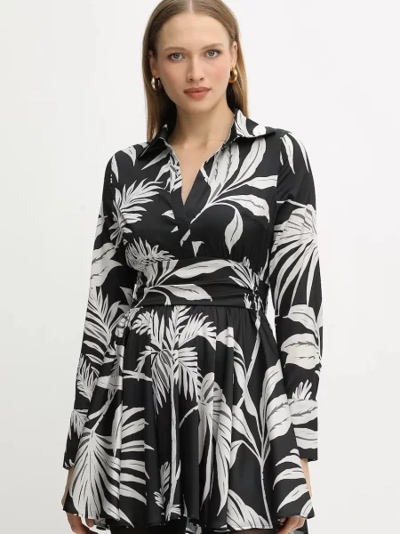 Guess sukienka CONCETTA mini rozkloszowana czarny