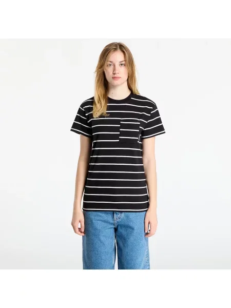 Tricou Horsefeathers Pyper Top Black Stripes S negru