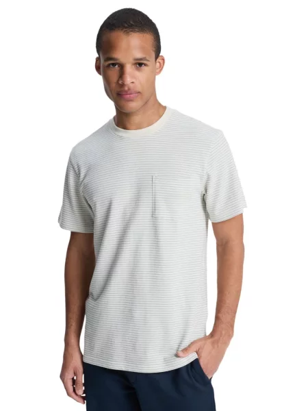 Koszulka z krótkim rękawem dla Mężczyzn LOPAZ STRIPED POCKET biały