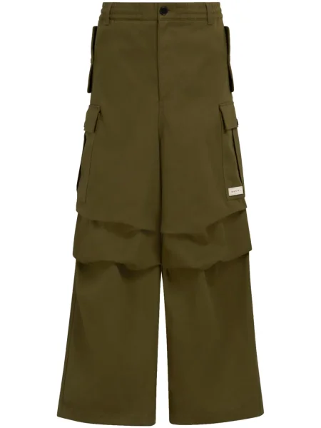 Pantaloni cargo Marni cu autograf verde