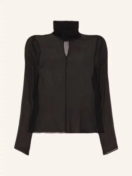 Allsaints Košilová Halenka Kumi Z Hedvábí černá