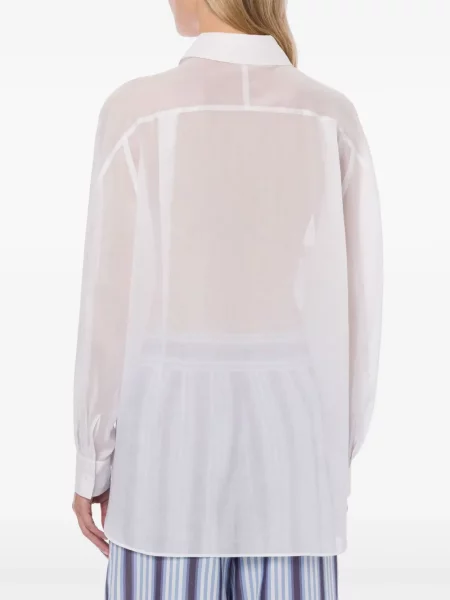 Cămașă Alberta Ferretti transparente alb