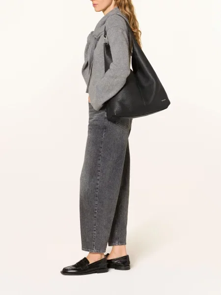 Opus Pants Barrel Džíny Mari Clear S Cvočky mid grey šedé