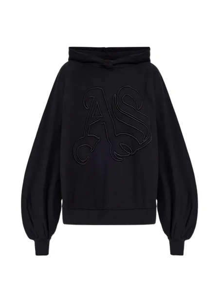 Hanorac cu glugă Allsaints cu broderie negru