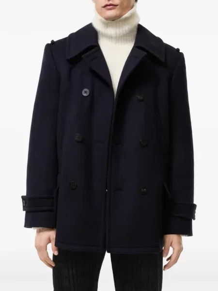 Palton Burberry de lână albastru