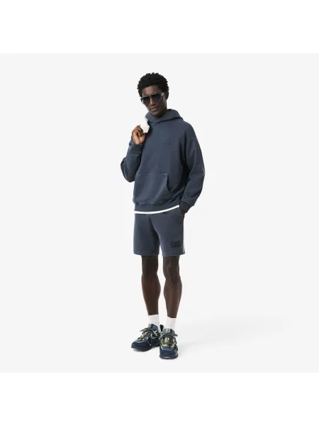 Lacoste Bluza Z Kapturem Loose Fit granatowa
