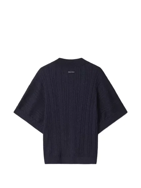 Tricou Maison Kitsune tricotate albastru