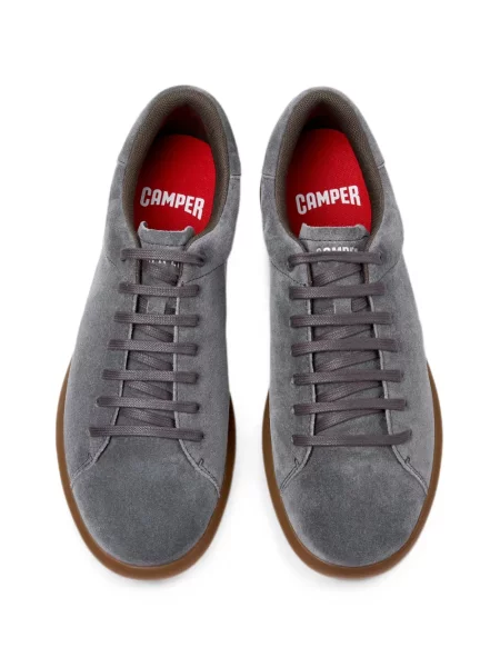 Sneakerși Camper din piele de căprioară gri