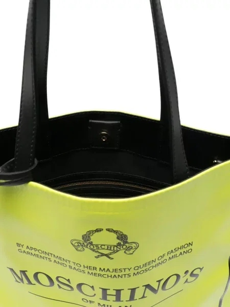 Geantă shopper Moschino cu imagine verde