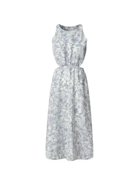 Rochie din denim Pepe Jeans alb