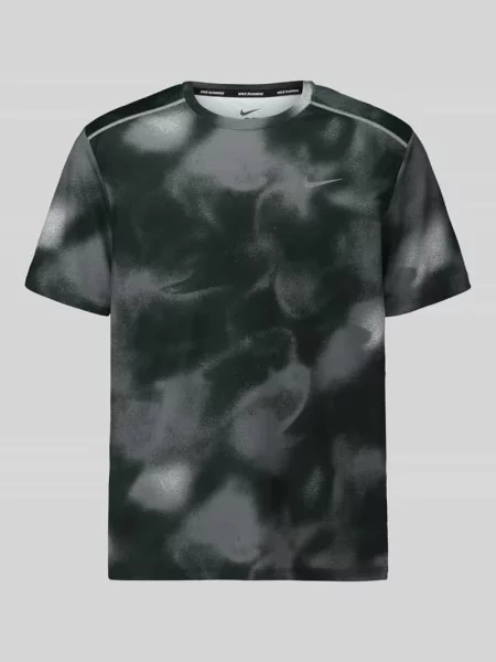 T-shirt o kroju regular fit sport z nadruk z logo model MILER' Nike Training czarna