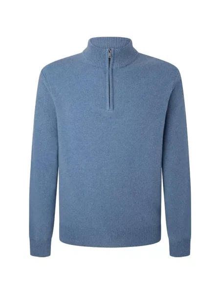 Sweter Hackett wełniany niebieski