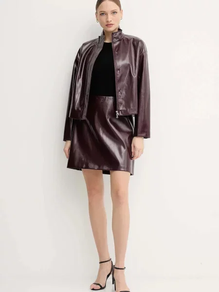 Marc Aurel kurtka przejściowa oversize bordowy