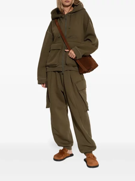 Haftowana bluza z kapturem Dsquared2 zielona
