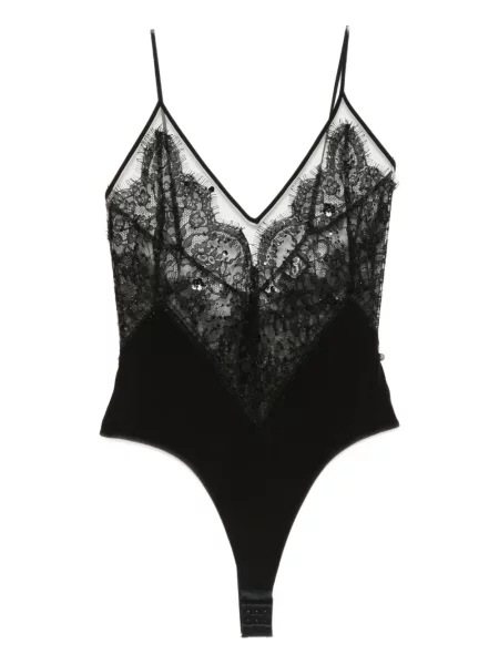 Top Nissa koronkowy czarny