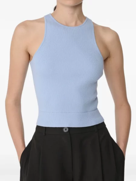 Top Toccin tricotate clasic albastru