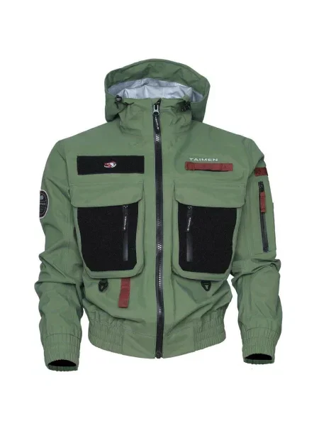 Kurtka wędkarska do brodzenia Taimen Bomber zielony