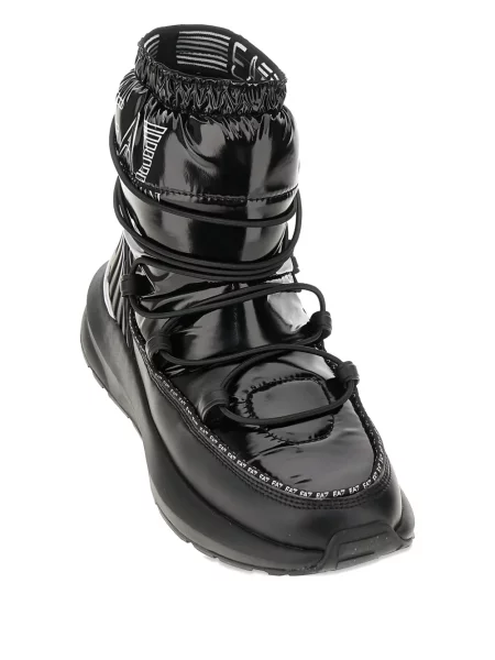 Боти Ea7 Emporio Armani с връзки с дантела черно