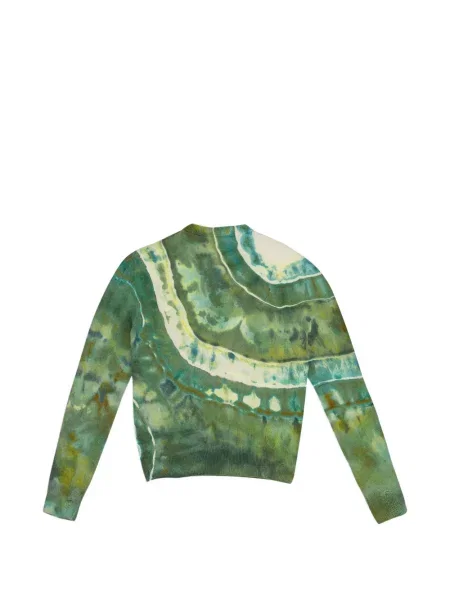 Cravată Amiri din cașmir tie dye cu legături verde