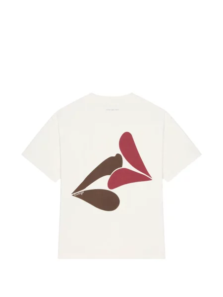 Tricou Courreges cu imagine alb