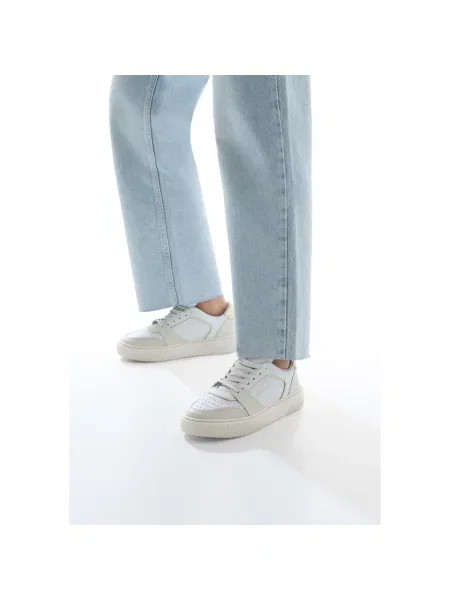 Sneakersy Voile Blanche skórzane białe