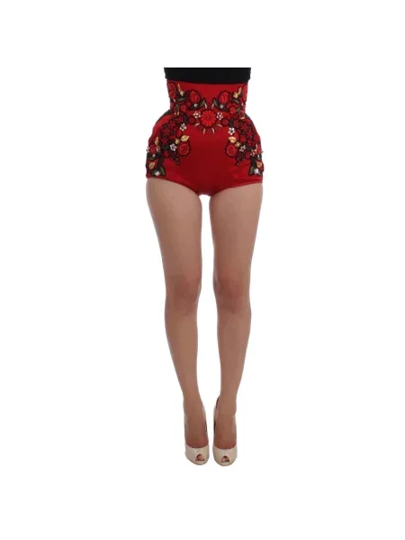Szorty Dolce And Gabbana z wysoką talią czerwone